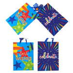 2Pk Extra Large Birthday Extravaganza Printed Bag, 4 Designs