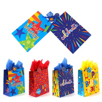 2Pk Extra Large Birthday Extravaganza Printed Bag, 4 Designs