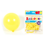 10Pack, 12" Solid Color Yellow Balloons
