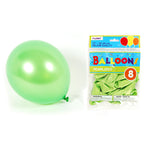 8Pack, 12" Green  Pearlized Balloons