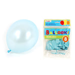 8Pack, 12" Pastel Blue / Turquoise Pearlized Balloons