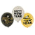 8Pk 12" New Years Printed Balloons, 3 Colors Assorted