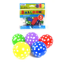 5Pk 12" Party Dot Balloons, Assorted