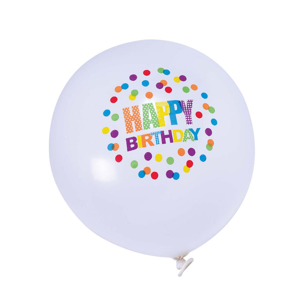 5Pk 12" Birthday Confetti Printed Balloons