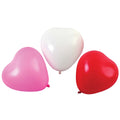 5Pk 12" Heart Shape Balloons, 3 Colors