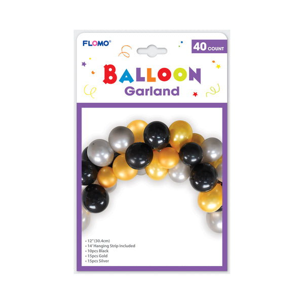 40Ct New Years Celebration Balloon Garland Kit