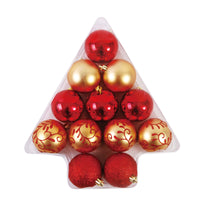 12 Pc Set Of 60Mm Ornaments In Pvc Box, 2 Colors