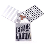 3 Pack Large Wishful Wedding Stripes & Dots Hot Stamp/Glitter Gift Bags, 3 Designs