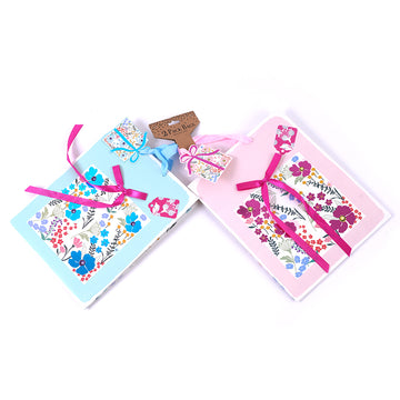 2 Pack Large Gift Real Ribbon Bow Gift Bag, 2 Designs