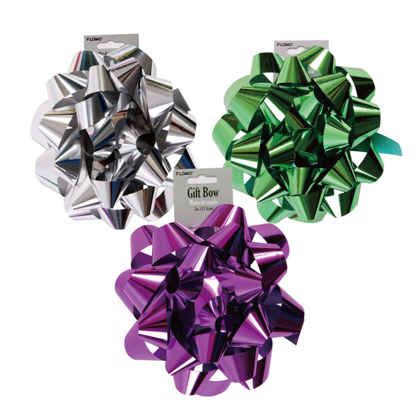 7" Metallic Bow, 7 Colors