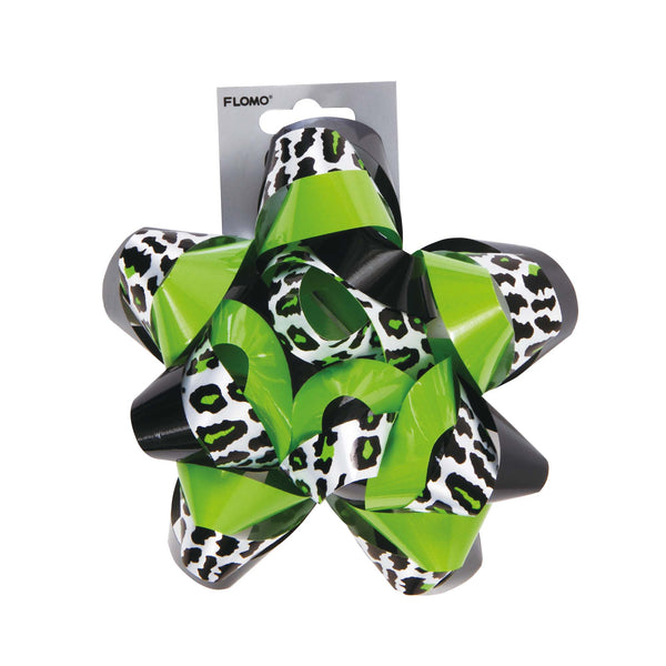 6" Leopard Print Varnish Bow, 3 Colors