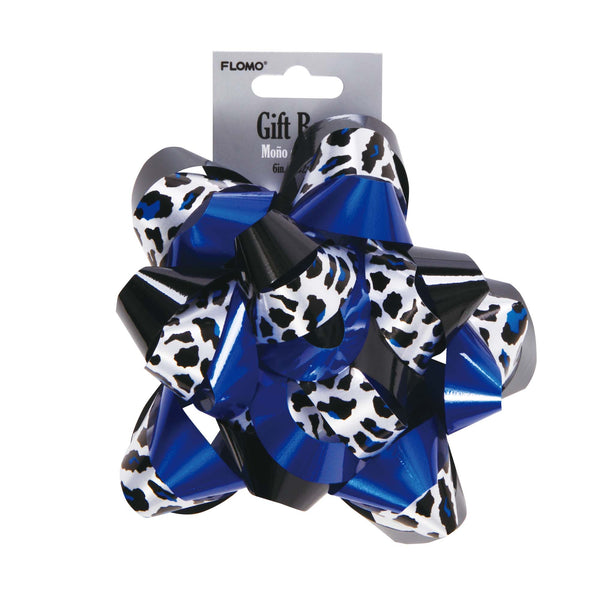 6" Leopard Print Varnish Bow, 3 Colors