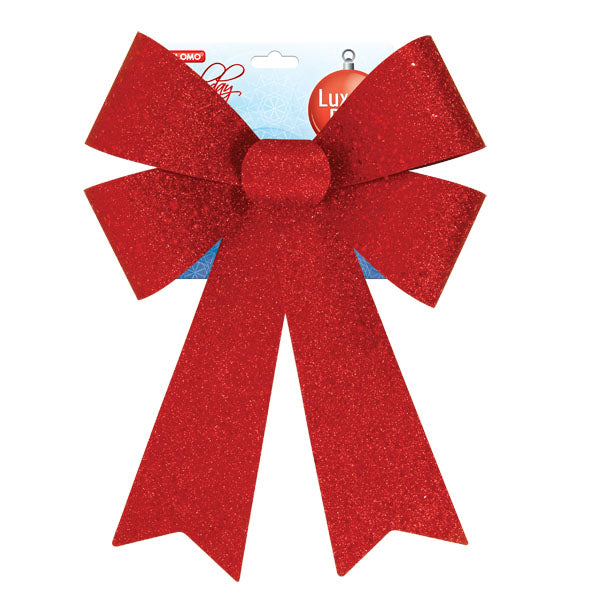 Red Glitter Bow 9" X 15"