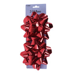2Pk 5" Holiday Embossed Bow