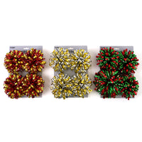 Christmas-4Pk 5" Hologram Firework Bow
