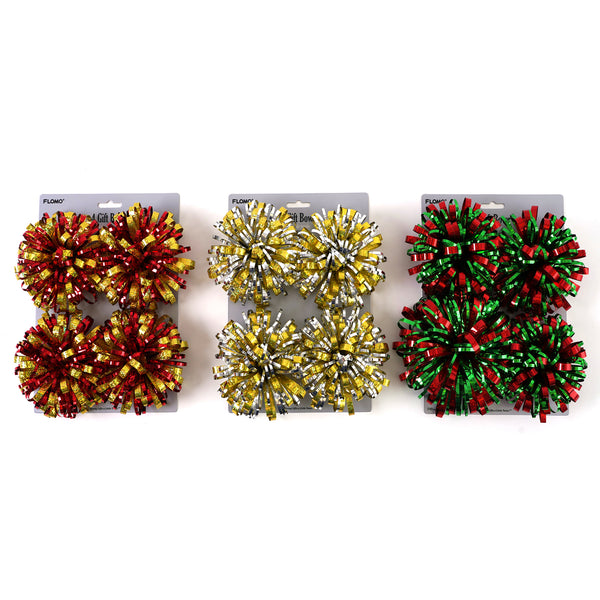 Christmas-4Pk 5" Hologram Firework Bow