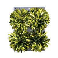 4Pk 5" Metallic Tinsel Bow