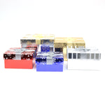 5Pc Christmas Glitter And Metallic Square Nested Boxes With Seperate Lids With Bows
