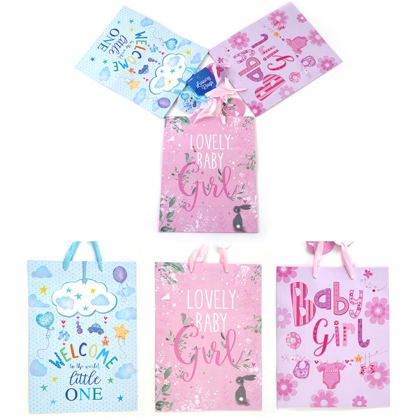 3Pk Large Baby Amour Printed Bag, 4 Designs