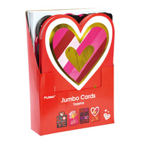 Valentine Jumbo Card In Floor Display, 16.5W X 23.75"H, 4 Designs