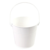 Small Tin Bucket 4.3"X3.1"X4", White