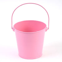 Small Tin Bucket 4.3"X3.1"X4", Pink
