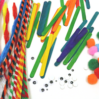 Craft Kits for Kids Ages 4-8, Art Craft Supplies Include Pipe Cleaners, Pompoms, Google Eyes - All in One DIY Crafts Kit for Toddlers Age 5 6 7 8