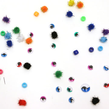 350Ct Solid Color And Metallic Pompoms, 2 Assortments