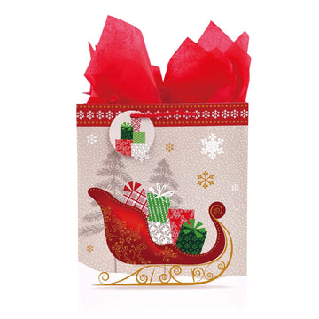 Small Farmhouse Christmas Printed Bag, 4 Designs