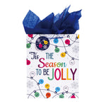 Extra Large Christmas Lights Party Printed Bag, 4 Designs
