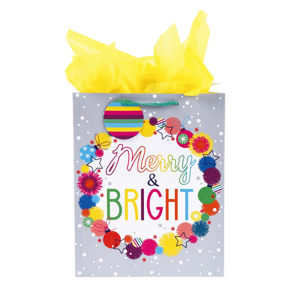 Extra Large Christmas Lights Party Printed Bag, 4 Designs