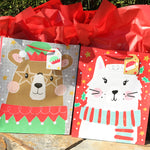 Super Christmas Tassels Printed Bag, 4 Designs