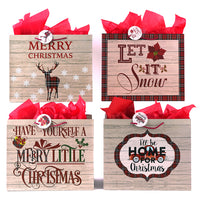 Horizontal Jumbo It'S A Plaid Christmas Printed Bag, 4 Designs