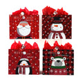 Horizontal Jumbo Christmas Holly Jolly Plaid Printed Bag, 4 Designs