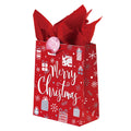 Medium Christmas Red Presents Party Printed Bag, 4 Designs