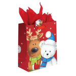 2Pk Extra Large Friends Of Santa Printed Bag, 4 Designs