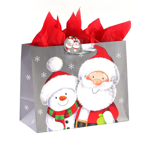 Horizontal Jumbo Friends Of Santa Printed Bag, 4 Designs