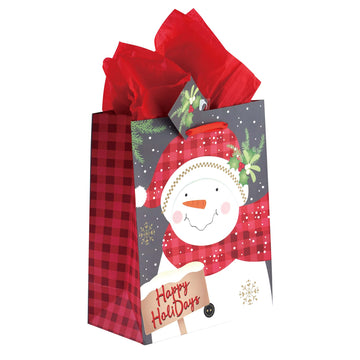 Medium Merry Holiday Wishes Printed Bag, 4 Designs