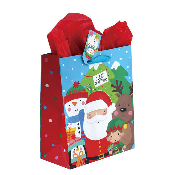 Large Santa'S Party Printed Bag, 4 Designs