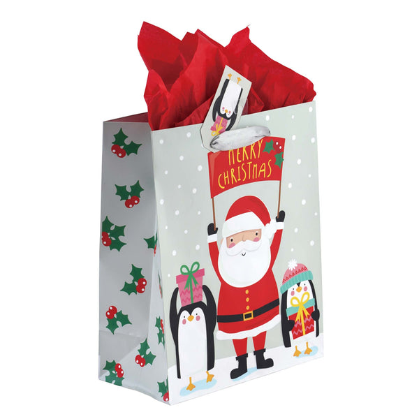 Large Santa'S Party Printed Bag, 4 Designs