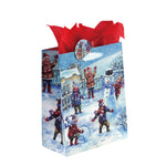3Pk Large Snowy Christmastime Printed Bag, 4 Designs