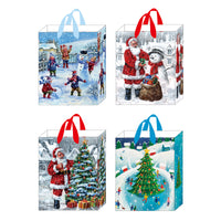 Small Snowy Christmastime Printed Bag, 4 Designs