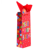 Bottle Santa'S Typography Printed Bag, 4 Designs