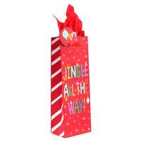 Bottle Santa'S Typography Printed Bag, 4 Designs