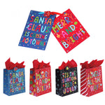 2Pk Extra Large Santa'S Typography Printed Bag, 4 Designs