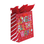 3Pk Large Santa'S Typography Printed Bag, 4 Designs
