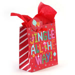 Medium Santa'S Typography Printed Bag, 4 Designs