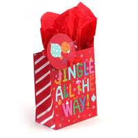 Small Santa'S Typography Printed Bag, 4 Designs