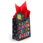 Small Santa'S Typography Printed Bag, 4 Designs