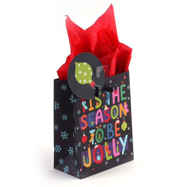 Small Santa'S Typography Printed Bag, 4 Designs
